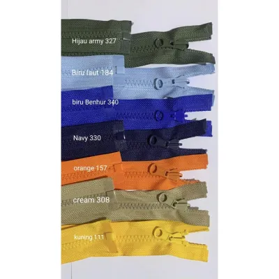 Resleting Jaket Vislon Bolak-balik (12pcs)