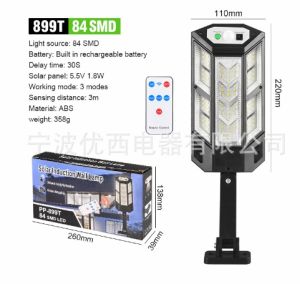 LAMPJOY Surya lampu tenaga otomatis outdoor 1000W Waterproof IP67 super terang Sakelar dapat dikontrol dengan remote control Mengisi daya dengan energi matahari Lampu jalan Lampu LED Tenaga Jalan Tenaga solar Light Tenaga Surya dengan Remote