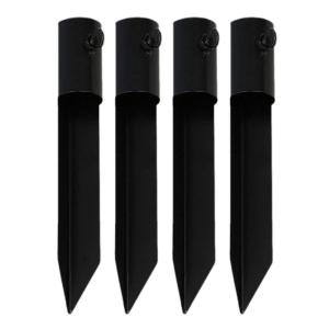 4pcs Iron Torchs Stand Stakes Corrosion Resistant Garden Stakes Outdoor Light Stakes set for Garden light & Umbrellas