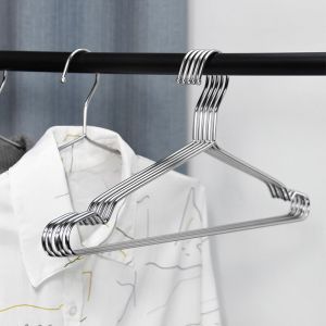 Móc Inox treo phơi quần áo người lớn - Dài 45cm - Đầu bo tròn