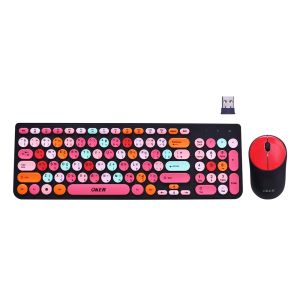มาใหม่ 🚀ส่งเร็ว🚀 K719 OKER MOUSE KEYBOARD WIRELESS DESKTOP คีย์บอร์ด + เมาส์ ไร้สาย ดีไซน์สวยงามทันสมัย เสียงเงียบ 719
