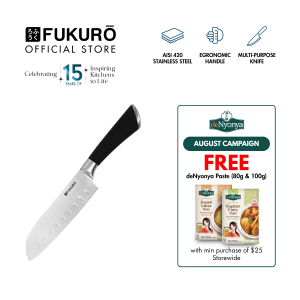 Fukuro Chef Series Santoku Knife 7" Stainless Steel Knife Kitchen Utensils