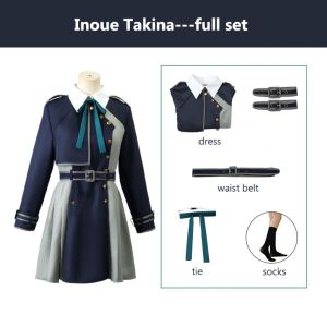 Anime Lycoris Recoil Inoue Takina Cosplay Costume Dress Uniform Wig Halloween Costumes for Women Girls Outfit