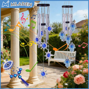 Wind Chime Evil Eye Hanging Decor Blue Metal Dreamcatcher Home Patio Balcony Car Pendant Gift