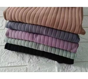 Rok Rajut Longisket Wanita Poliester - Rok Panjang Casual Warna Solid