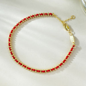 Handwoven Red String Bracelet with Gold Beads Stainless Steel Lucky Charm Adjustable Chain Good Fortune Protection Amulet Gift Jewelry For Women