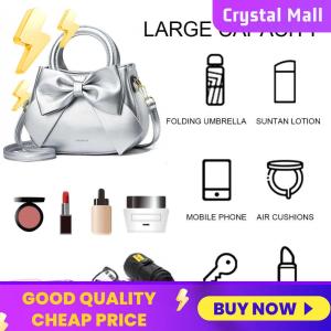 Womens Fashionable PU Crossbody Bag with Bow Detail Elegant and Durable for Travel and Daily Use