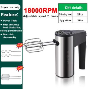 【10 -year warranty】Panasonic Electric Hand Mixer 500w Portable 5 Speed Used for making cakes/whipping eggs/flour Professional Baking Household