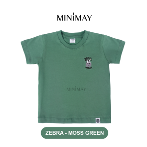 MINIMAY Kaos Anak Baju Animal Hewan Bordir Patch Usia 1 2 3 4 5 6 Tahun
