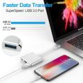 Cáp chuyển USB Type C to HDMI 4K + USB 3.0 + USB C. 