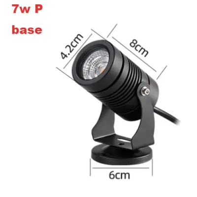 AC220V ไฟสนามสวน LED ไฟสปอตไลท์นอกอาคารไฟสนาม12W 12W 7W 5W โคมไฟตกแต่งสวนไฟส่องทางติดเข็มกันน้ำ