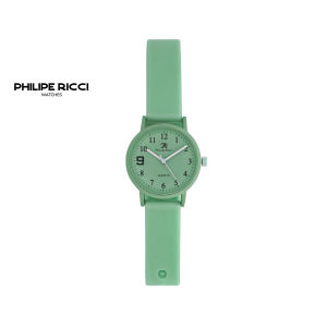 PhiLipe Ricci Jam Tangan Wanita Analog Strap Karet Ukuran Kecil Diameter Bulat Model Simpel Terbaru 6241 Women Watches Free Box