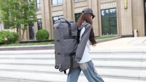Extra-large capacity wheeled storage bag multi-functional trolley bag airline-approved carry-on luggage large outdoor travel backpack