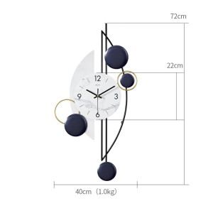 HOL 【Fans tone】 Living Room Creative Modern Simple Decoration Clock Personalized Home Fashion Art Nordic Light Luxury Wall Watch Clocks