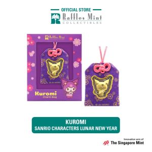 Sanrio characters Lunar New Year Gold Foil with Charm Bag (Hello Kitty / My Melody / Cinnamoroll / Kuromi / Hangyodon) [The Singapore Mint]
