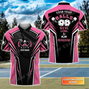 2025 New aldult POLO Pickleball Personalized Name 3D Printed Premium Mens Polo Shirt Summer Street Casual Polo shirt Gift For Pickleball Player WK66 boy