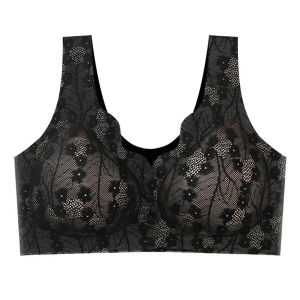 Tengah-tengah tua ibu-ibu depan strap Bra renda lancar dan bernafas tiada cincin keluli Bra ais sutera seksi mengumpul seluar dalam