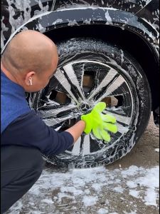 Car Wash Gloves Premium Microfiber Wash Car Wash Gloves Sponge Soft Anti-scratch Free Double-Sided Multifunction Cleaning Car Wash Tool Soft Automotive Car Washing Cleaning Gloves