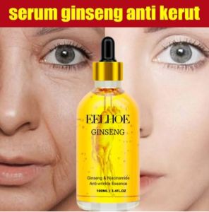 【Stok】EELHOE 120ML Serum Anti Aging dengan Niacinamide & Ginseng - Essence Pelembab Anti Kerut untuk Kulit Wajah