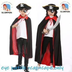 Socute Pirate Pirates Cosplay Costume Halloween for Boy Girl Kids adult Man woman Cape Cap Man Women Girl Pirate Costume