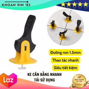 [10 chiếc] Ke cân bằng ốp lát gạch cân bằng nhanh tái sử dụng đường ron 1.5mm