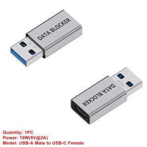 COMEMECO Only for Charge USB Data Blocker Protect Against Juice Jacking Refuse Hacking USB Type-C Defender Portable Safe Charging Converter