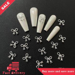 [COD] Gold Silver Flowers Manicure Accessories Nail Rhinestones Nail Art Jewelry Bow Nail Decorations 3D Nail Art Drills