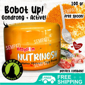 SEMPATI Nutrinosh 100 Gram Makanan Kucing Cat Kitten Adult Anabul Vitamin Rawat Bulu Tulang Tubuh Kucing Obat Tambah Nafsu Makan Naik Gemuk Penggemuk Tubuh Bulu Kucing Lebat