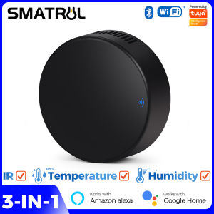 SMATRUL Tuya WiFi IR Remote Control With Temperature and humidity monitoring for Air Conditioner TV Smart Home Infrared Universal Remote Controller For Alexa/Google Home