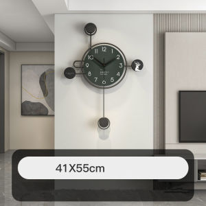 นาฬิกาแขวนผนังซีรีส์นอร์ดิกสไตล์มินิมอลขายดีใหม่ห้องนั่งเล่นในบ้านนาฬิกาวินเทจไร้เสียงแบบเรียบง่ายและทันสมัยการตกแต่งศิลปะขนาด41*55ซม.