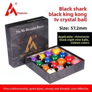 National Standard Large 572 Black King Kong TV Crystal Ball Black 8 Billiard Balls Standard 16 Color American Style Pool