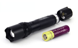 2600mAh Explosion proof strong light flashlight aluminum alloy flashlight LED high-power lighting flashlight