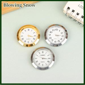 Blowing นาฬิกากระจกควอตซ์นาฬิกาทรงกลมหัวกลมโมเสคตัวเลขโรมันนาฬิกาเล็กๆแบบ DIY ขนาด35มม. 24มม.