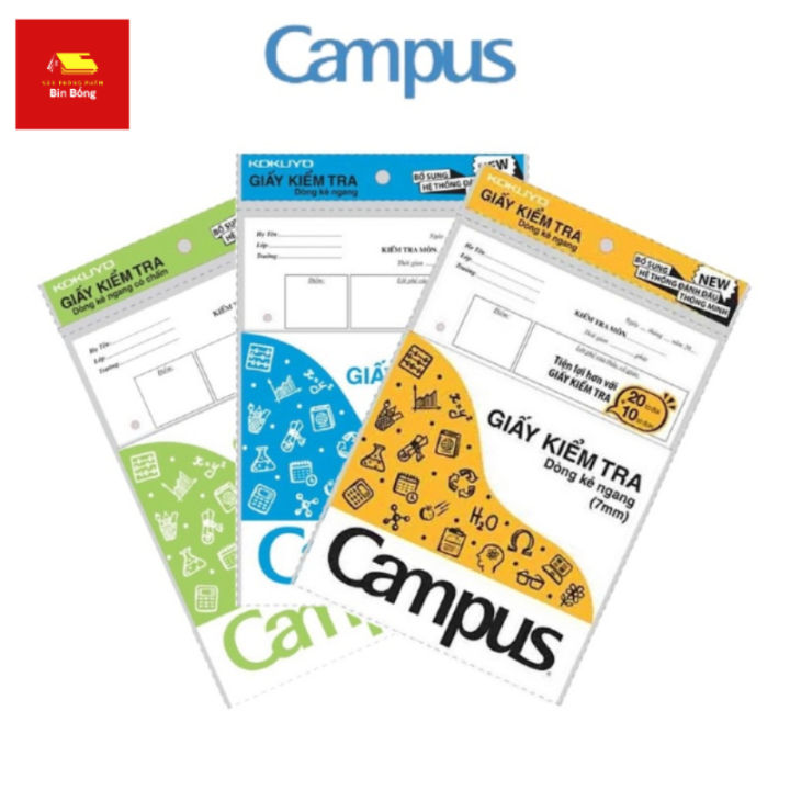 Giấy kiểm tra kẻ ngang B5 Campus - giấy kiểm tra cấp 2 / cấp 3 | Lazada.vn
