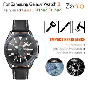 Zenia 2 Miếng Dán Bảo Vệ Toàn Màn Hình Dành Cho Đồng Hồ Samsung Galaxy Watch Kính Cường Lực 3 41Mm 45Mm HD 9H 2.5D Phụ Kiện Màng Chống Trầy Xước Chống Nổ