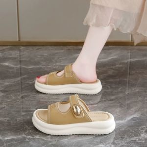 [Free Shipping] WomenS Thick-Soled Slippers For Outdoor Wear New Summer Style Casual And Versatile Beach Flip-Flops Height-Increasing And Non-Slip