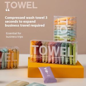 LEBI Travel Pack Compressed Towels Disposable Face Cloth Bath Thickening Portable Boxed Cleaning Towel Travel Product