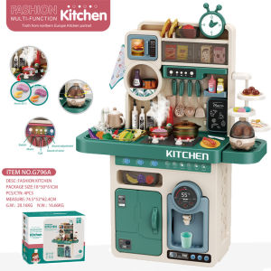 Bộ Đồ Chơi Bếp Đứng Nhà Bếp Nhựa ABS Cao Cấp Cỡ Lớn 72cm Có Hiệu Ứng Khói Âm Thanh Ánh Sáng Vòi Nước Cho Bé