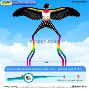 [COD] zhangyuqing 2025 New Kids Handheld Fishing Rod Kite With Tails Outdoor Interactive Toy For Fun Parent Child Activities