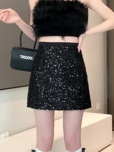 Ammin 2024 Mùa Xuân/Mùa Hè sequin váy của phụ nữ phong cách phiên bản Hàn Quốc dễ dàng phù hợp với co giãn cao eo giảm béo và chống trượt Đầm quây hông