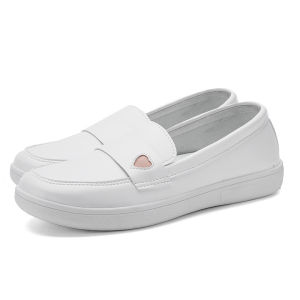Women breathable white shoes Flat bottom nurse shoes  comfortable soft bottom work shoes