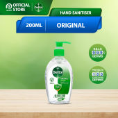 Dettol Hand Sanitiser Original 200ml/200ml x5 [Rinse Free & Non-Sticky]
