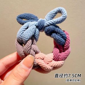 Ikat Rambut Kepang Pita Wanita Anak Perempuan Korea Scrunchie Aksesoris Rambut Hello Girl KCR16