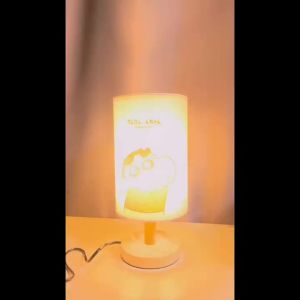 Marvel Spider Man desk lamp personalized cartoon bedside lamp dormitory creative night light LED light student eye protection warm sleep Lampu tidur