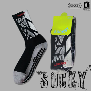 ถุงเท้าฟุตบอล ถุงเท้ากีฬา(ลาย) กันลื่น SOCKSY  ของแท้ 100% หนานุ่ม ใส่สบาย ระบายอากาศดี