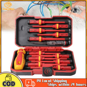 13pcs Electrician Repair Tools Kit 1000V Changeable Insulated Screwdrivers Set with Magnetic Slotted