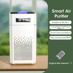 Niye 2025 Air Purifier Negative Ions Odor Eliminator Harmful Smoke Gas Remover for Car Room Kitchen with Replaceable HEPA Filter