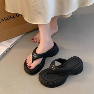 Free Shipping Thick-Soled WomenS Flip-Flops For Outdoor Wear 2026 Summer New Style Fashionable And High-End Casual Beach Sandals