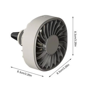 Kebidumei Car Fan Cars Cooler Silent Wireless Charging USB Fan 3 Speed Adjustable Universal Auto Colorful Light Mini Fan Car Accessories