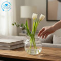 Bình Thủy Tinh Tròn Trong Suốt D11cm B7 – Cắm Hoa, Nuôi Cá Mini, Decor Nhà Cửa. 